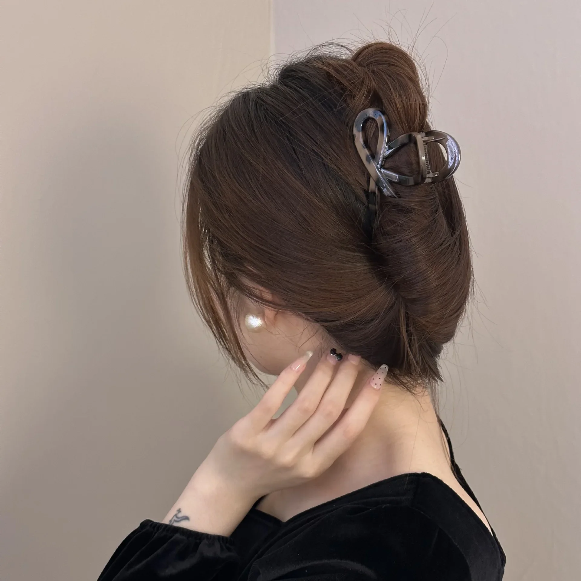 Hair claw clip accessories pin bow for women girl large thick Headdress crab vintage popular catches leading fashion new in 2024