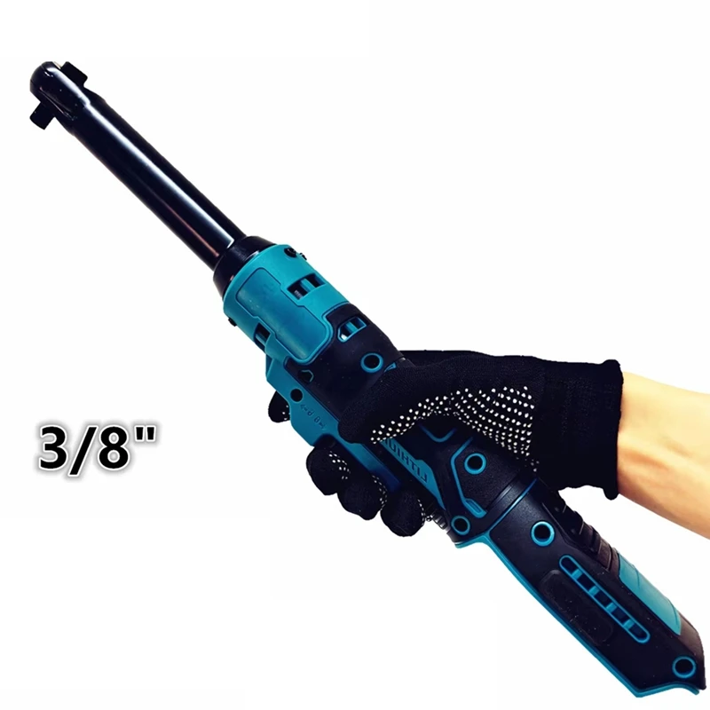Electric Ratchet Wrench Extended Head Removal Screw Nut 220N.M 3/8 Inch Cordless Power Tools for 18V Battery-ANKL