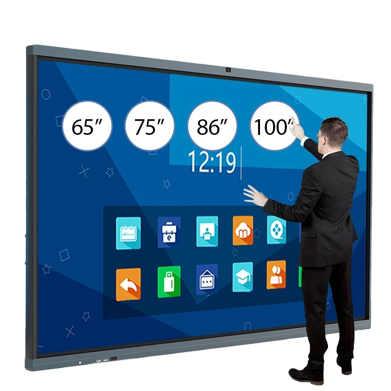 

Интерактивная 4K LCD панель, умная доска, электронный сенсорный экран 55, 65, 75, 86, 98 дюймов, интерактивная доска-флипчарт