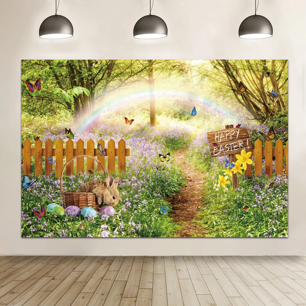 Buon giorno di pasqua sfondo per la fotografia uovo di coniglio primavera fiore erba sfondo bambino festa di compleanno sfondo Studio fotografico