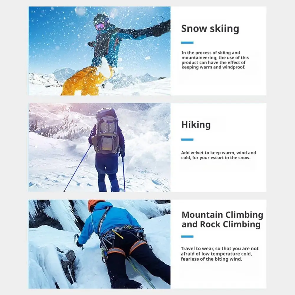 جديد الشتاء الرياضة الدراجات قناع للتزلج المخملية الحرارية الرقبة أدفأ التزلج المشي لمسافات طويلة ركوب الدراجات على الجليد وشاح الرجال النساء التنزه الأوشحة #6