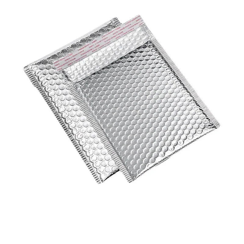 20 PCS Silver Aluminum Film Bubble Bag Self-adhesive Express Delivery Accessories Small Commodity Shockproof Envelope Bags