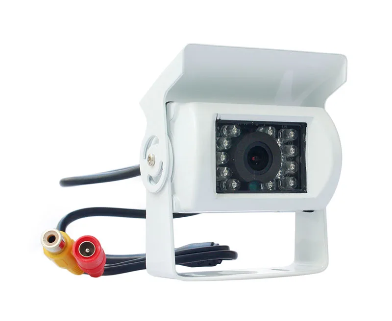 DIYKIT CVBS Signal 4PIN RCA HD CCD IR Nachtsicht Auto-Rückfahrkamera für LKW, Van, Bus, Lastwagen Weiß – Detail 2