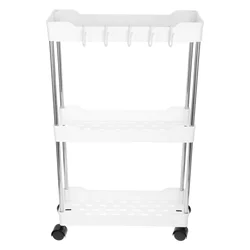 Trolley Rack Storage Shelves Shelf Pantry Organizer Multi-layer Stand Fall The Ground