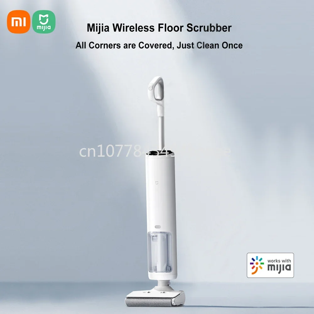 2024XIAOMI MIJIA Wireless Floor Washer Vacuum Cleaner Handheld Self Cleaning Wet&Dry Home Smart Scrubber With Pulling Force Mopp