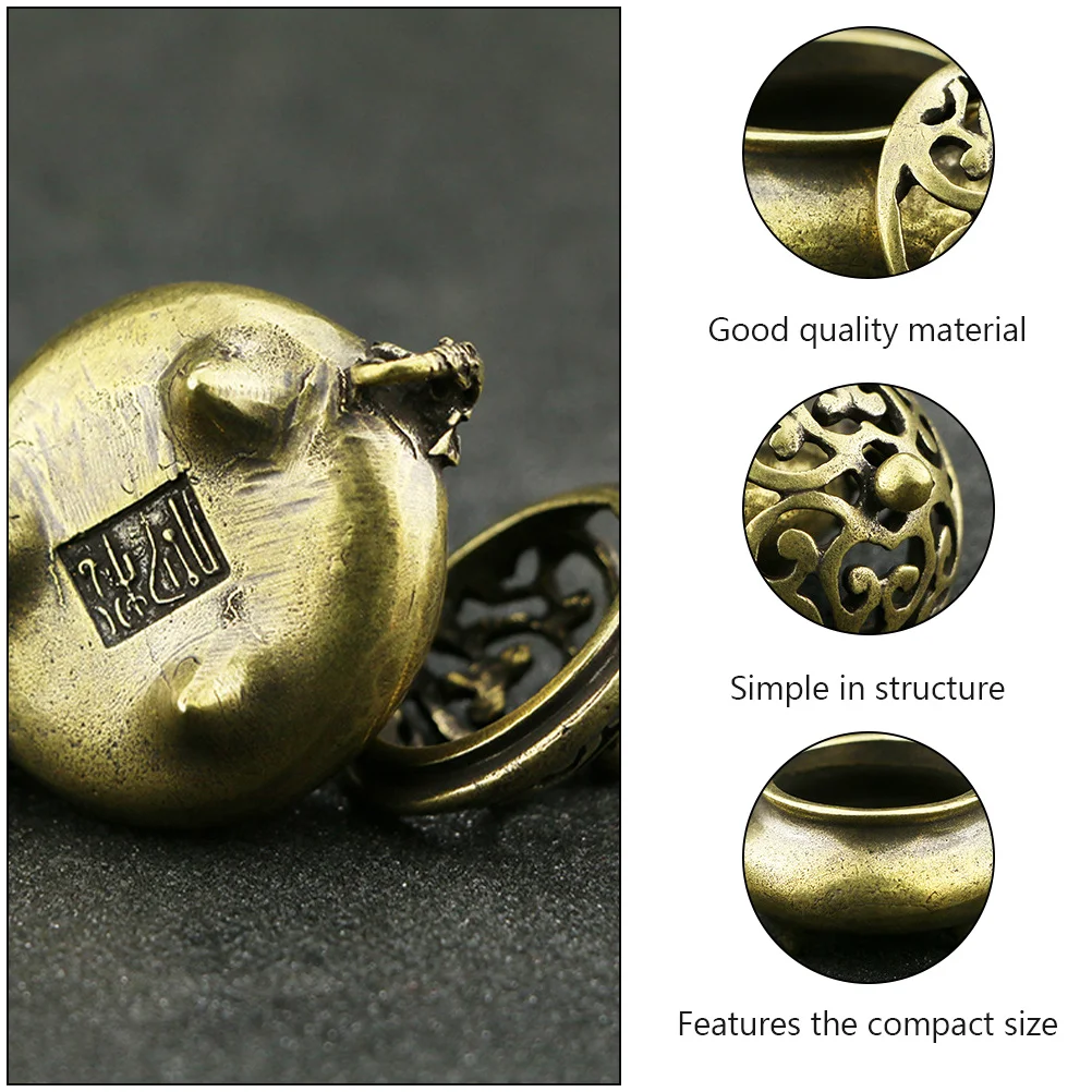 

1Pcs Brass Craft Aroma Burner Exquisite Incense Furnace Compact Desktop Decorative Incense Holder for Bedroom Study Office