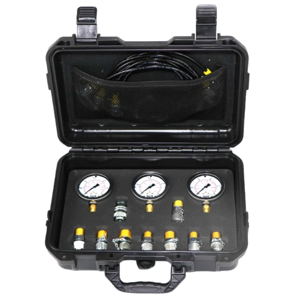For Excavator Hydraulic Pressure Test Kit Hot Hydraulic Pressure Guage With Testing Hose Coupling And Gauge Tools