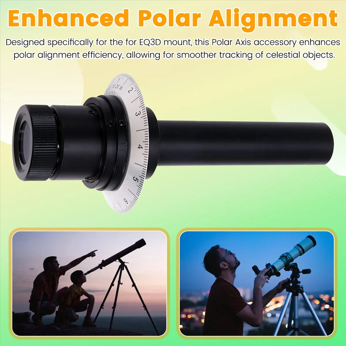 Top Telescope Accessories PT5C Polar Mirror Equatorial Instrument Calibration Polar Axis for EQ3D Polar Mirror