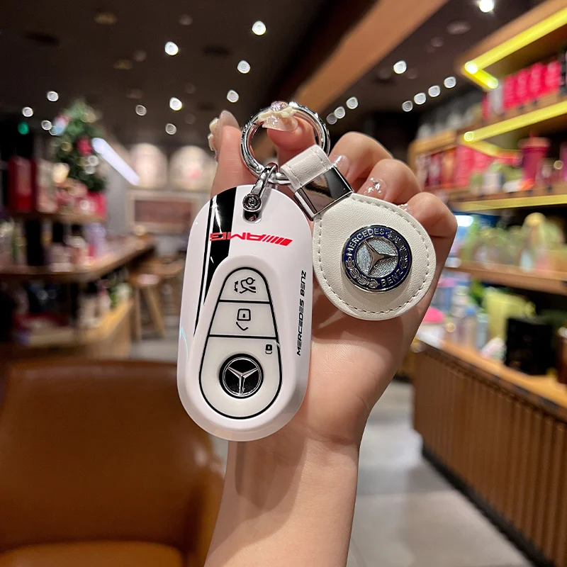 

ABS Baking Paint Style Car Remote Key Case Cover Shell For Mercedes Benz 2022 C S Class W206 W223 S350 C260 C300 S400 S450 S500