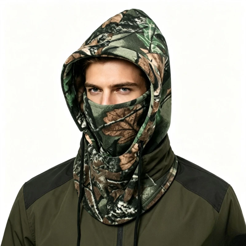 Winter Thermal Fleece Balaclava Unisex Windproof Hood Face Mask Neck Warmer Outdoor Ski Sports Head Cover Beanie Scarf