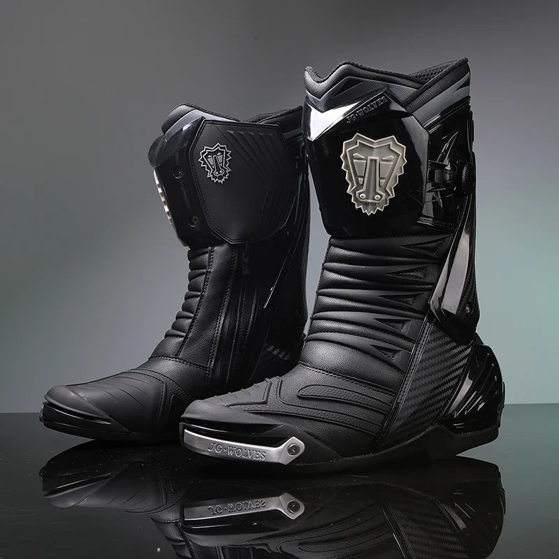 JG Professional Waterproof Mountain Bike Boots Motorcycle Boots Racing Off-road Shoes Creative Non-slip High-top Motorcycle