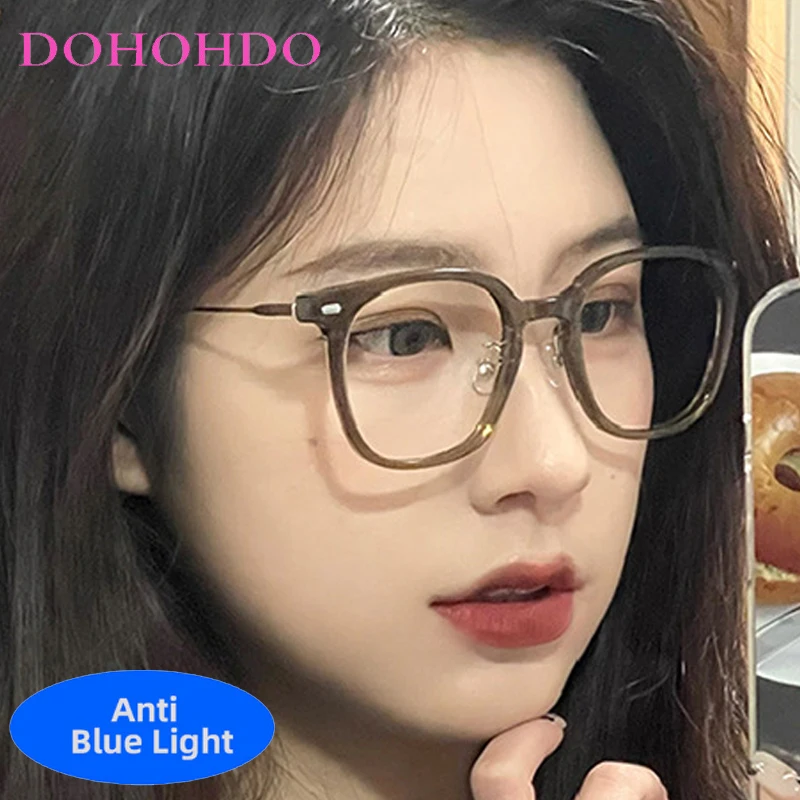 

Retro Classic Square Rivets Decoration Anti-Blue Light Glasses Women Men Computer Eye Protection Eyewear For Office Work Unisex