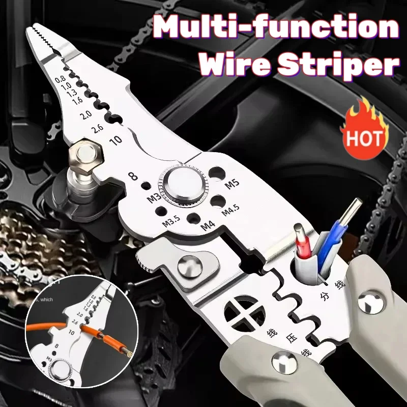 متعددة الوظائف كهربائي كماشة محددة لتقسيم الأسلاك وتجريد صيانة المضادة للانزلاق كماشة كابل أداة