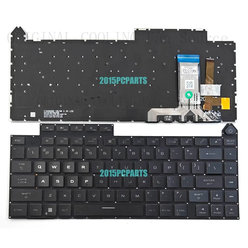 R+  Black FOR Asus ROG Strix G16 G614 G614J G614JU G614JV G614JZ Keyboard US RGB Backlit