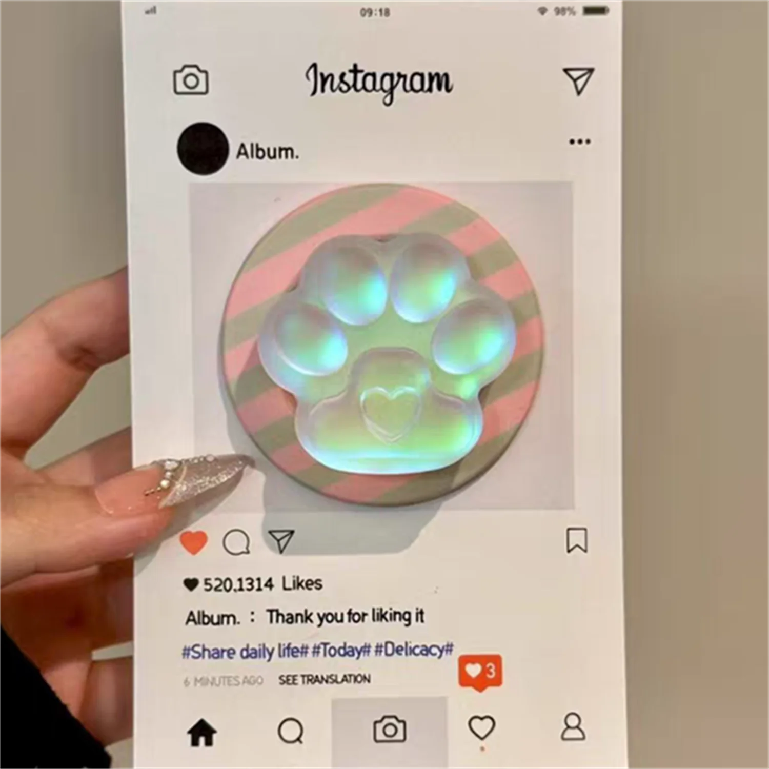 

Магнитная подставка с милой кошачьей лапой для Magsafe Grip Tok Griptok, кронштейн, держатель для телефона, поддержка для IPhone, Samsung, Pad Smart Tok