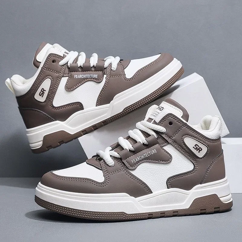 

Men's sneakers spring wear-resistant skateboard shoes casual thick soled lace up anti slip outdoor running shoes zapatillas 2025