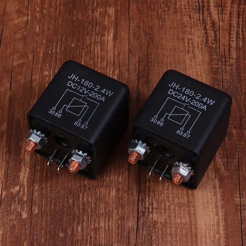 

1 Piece Car Battery Separator Coupler Power Switches 4Pin Dual Battery Isolator Relay 120A 200A 12V 24V Battery Circuit Cutter
