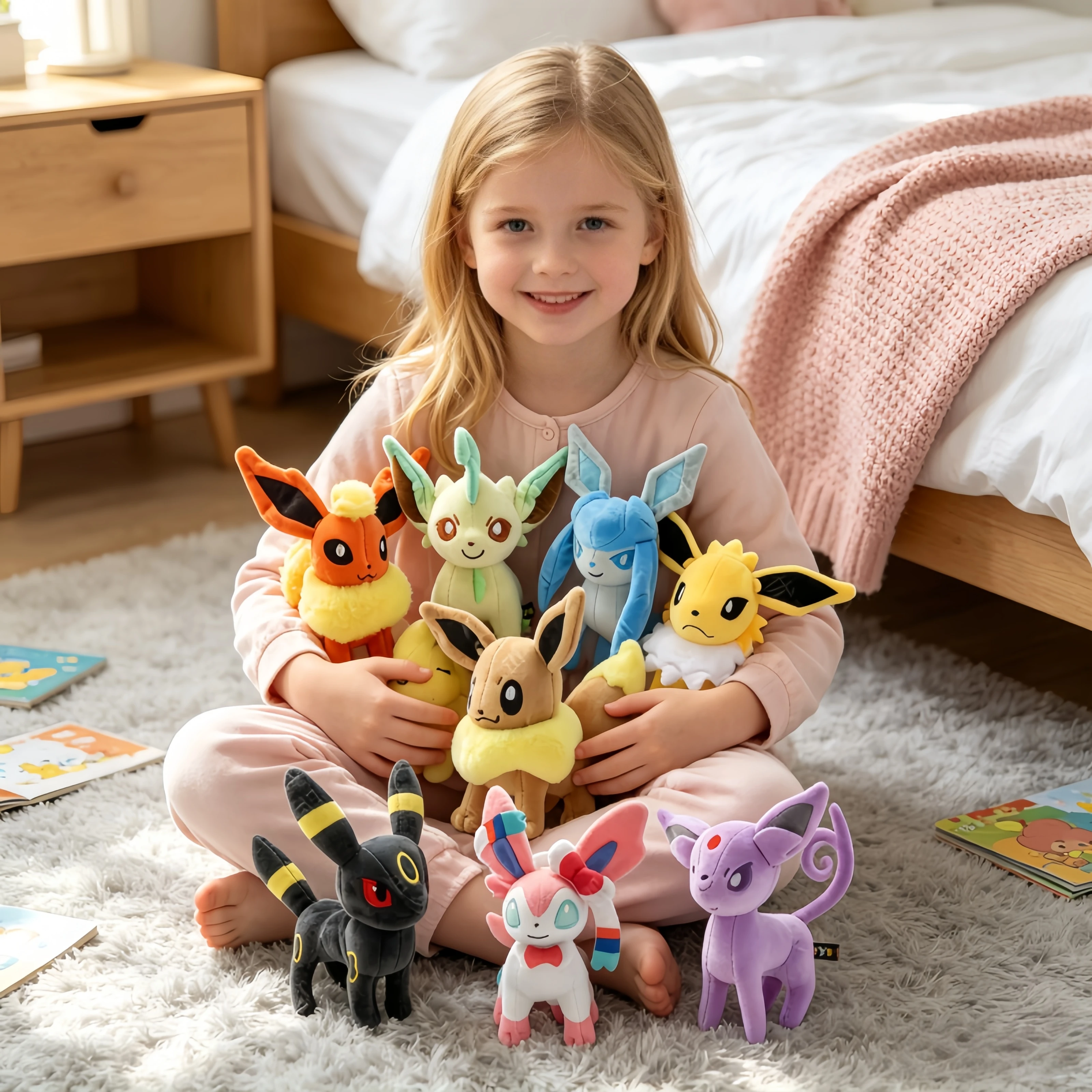 Embrace a whole set Eevee Collection Pokemon Glaceon Leafeon Sylveon Plush  Espeon Umbreon Flareon Vaporeon Stuffed Doll Gift