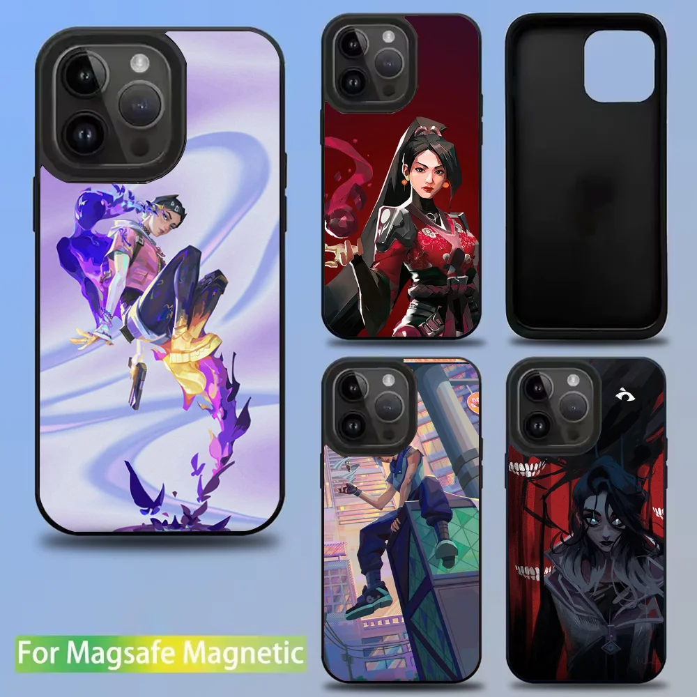 

Hot Valorant Game Phone Case For IPhone 16 15 14 13 12 11 Pro Mini Max Soft Magnetic Cover