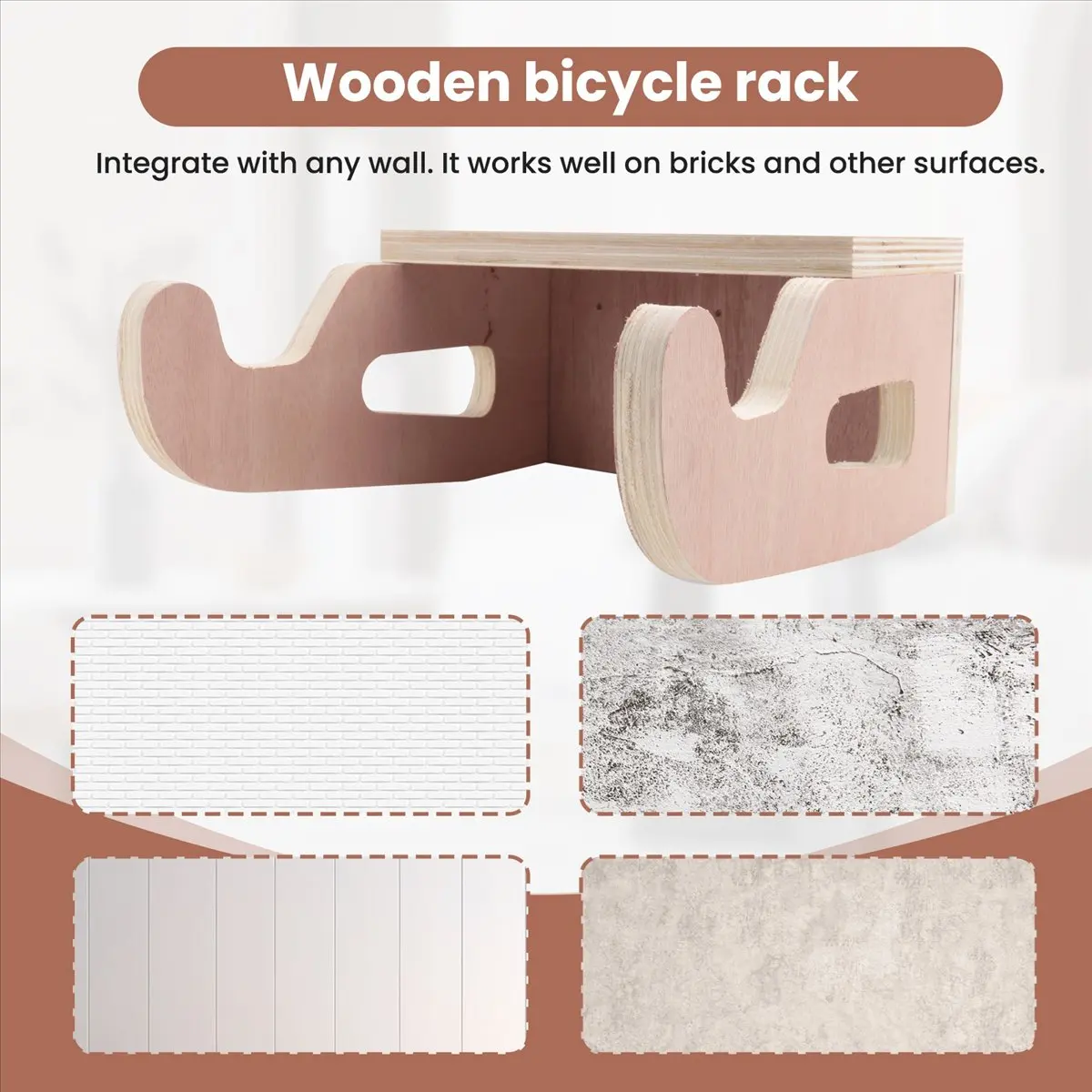 

Настенный держатель для спортивных велосипедов, крючки для дорожных и горных велосипедов, деревянная вешалка для хранения велосипедов в помещении, крепление для велосипедов