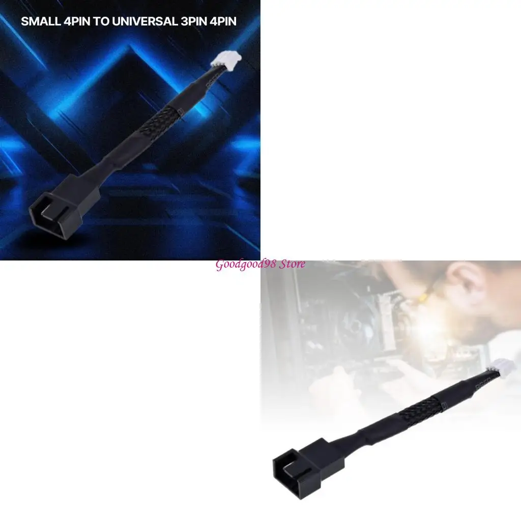 

Small 4PIN to Universal 4Pin 3Pin Graphics Card PWM Fan Cable 15CM
