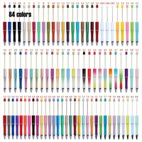 10/20pcs Beadable Pens Bulk Plastic Assorted Beaded Pens With Shaft Black Ink For DIY  School Teachers School