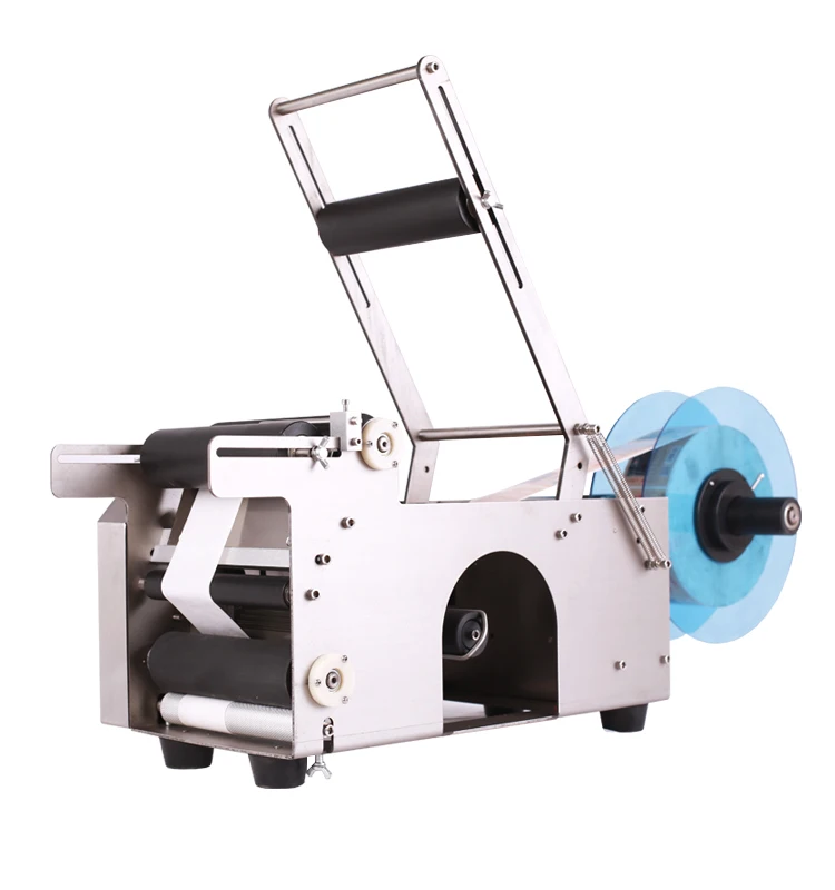 Nueva máquina etiquetadora semiautomática MT50 para botellas de alimentos, bebidas, productos químicos y cosméticos