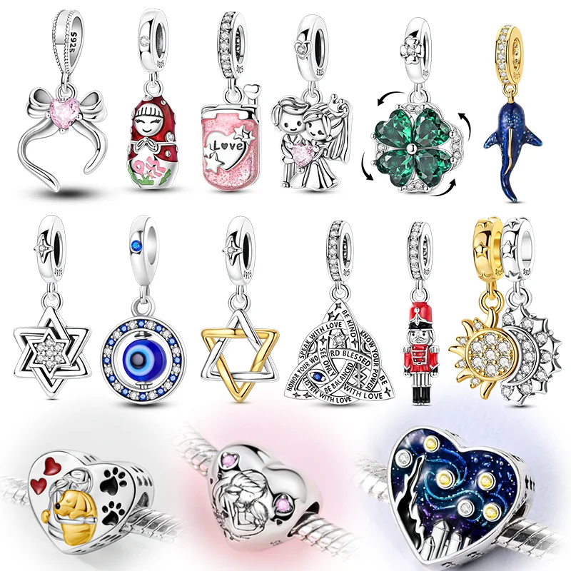 Tie Clip Silver - Nouveaux charms et perles argentés en