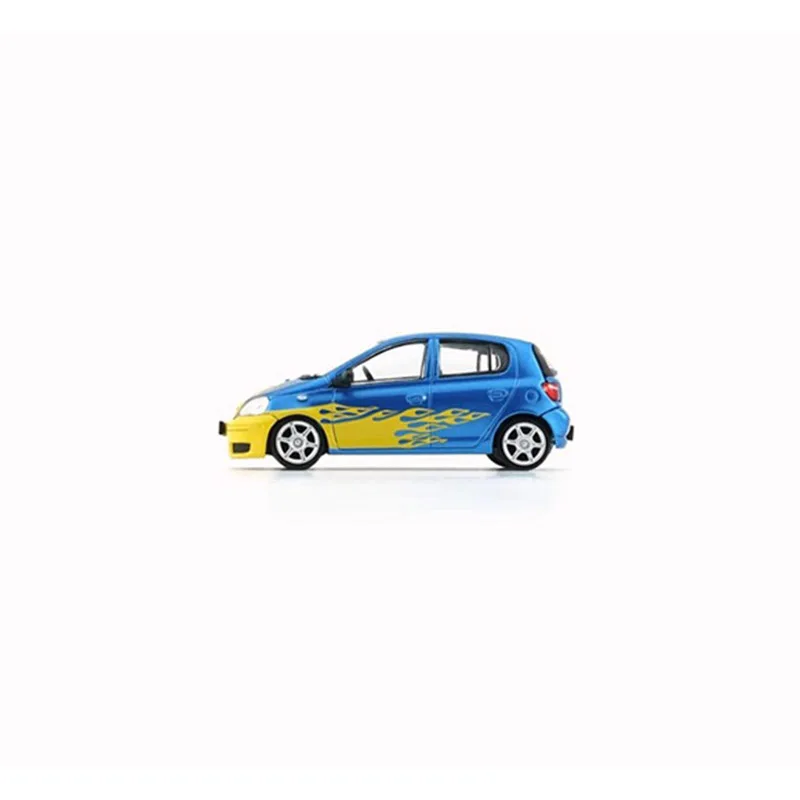 BM Creations 1:64 1998 Yaris Echo Vitz Blue LHD Diecast Alloy Toy Cars 64B0383 Simulation Model In Stock