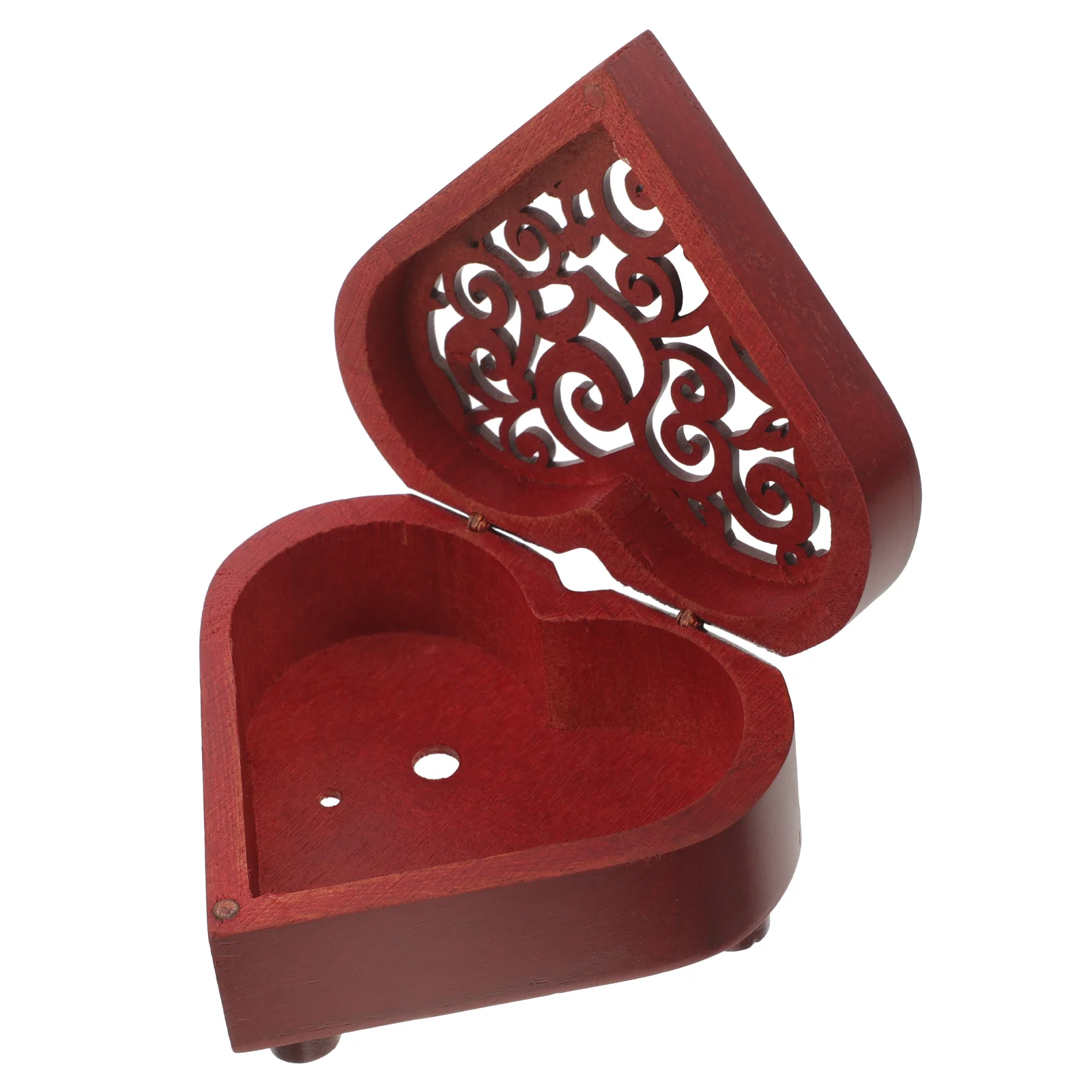 

Music Box Accessories DIY Wood Gift Party Desktop Decor Birthday for Women Heart Shaped Case Wooden Office