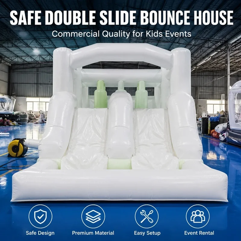 Commerical  Outdoor Inflatable Bounce House Obstacle Course 24 Feet  Jumper Castle Amusement Park with Large Slide & Ball Pit