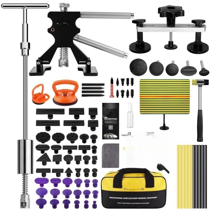 Paintless Dent Puller Kit, Auto Repair Tool for Dents & Hail Damage on Car Body