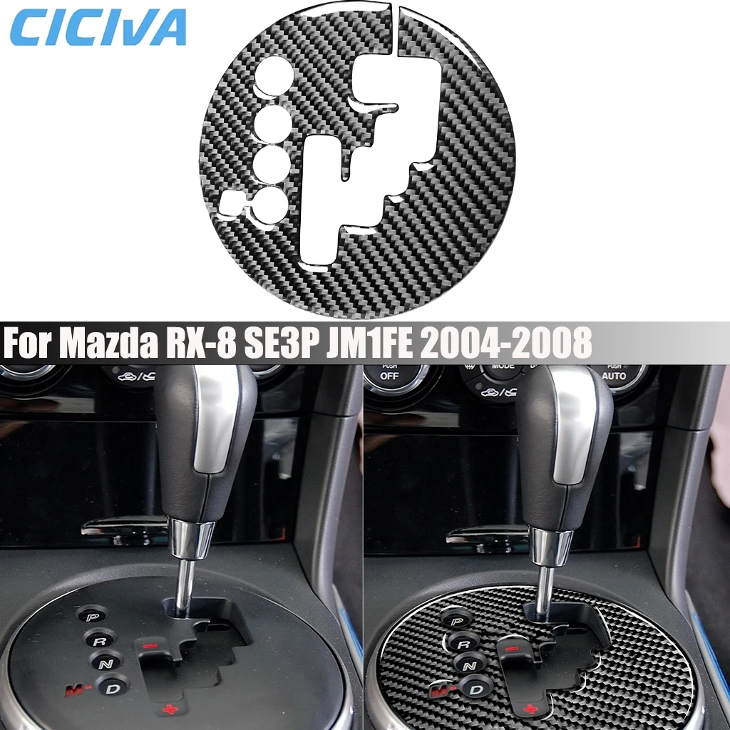 

Carbon Fiber Car Accessories Center Gear Display Panel Interior Cover Modified Trim Sticker For Mazda RX-8 SE3P JM1FE 2004-2008