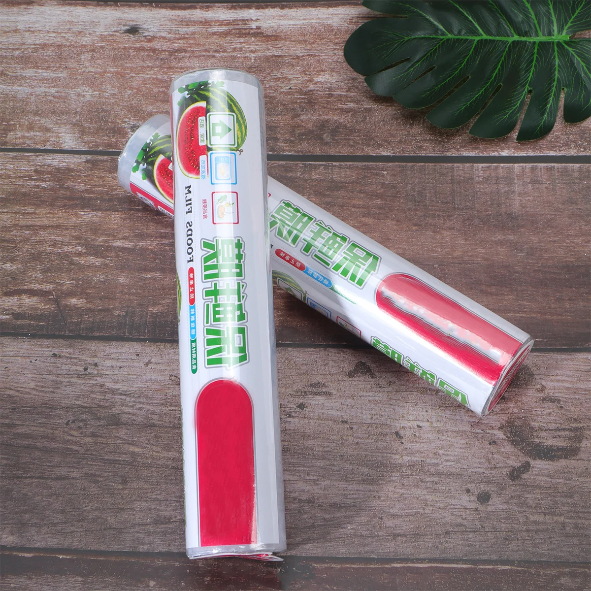 

2pcs 2 Rolls 25Cm X 45M Pe Cling Wrap With Slide Cutter Clear Food Storage Film For Kitchen Use Disposable Wrap Roll