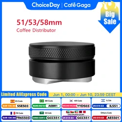 Coffee Distributor Espresso Distribution Tool 51mm/53mm/58mm Leveler Three Angled Slopes Adjustable Palm Tamper For Portafilter