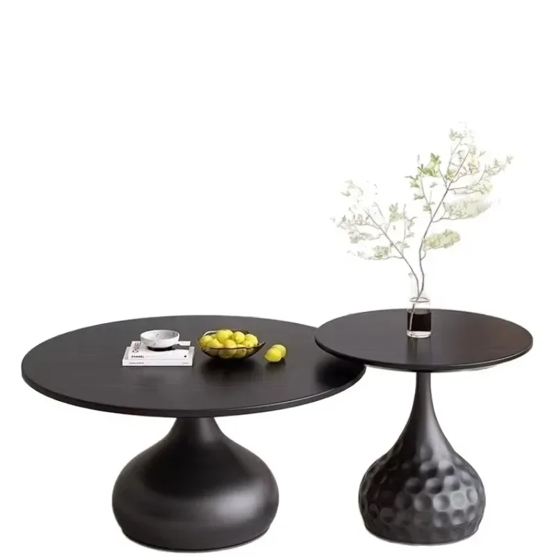 Nordic style solid wood coffee table living room home designer with the same full set of simple modern Internet celebrity round