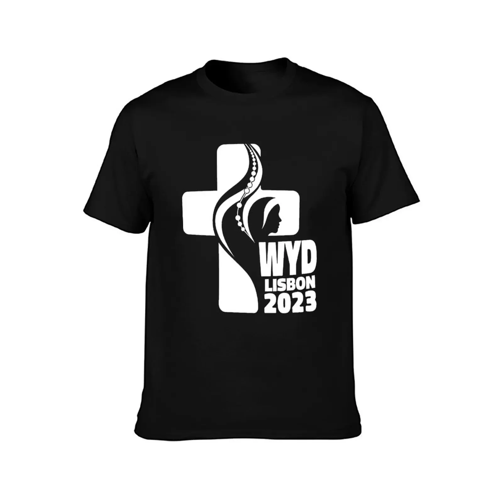 WYD World Youth Day Lisbon 2023 official logo green T-Shirt plus size clothes customs mens t shirts top quality