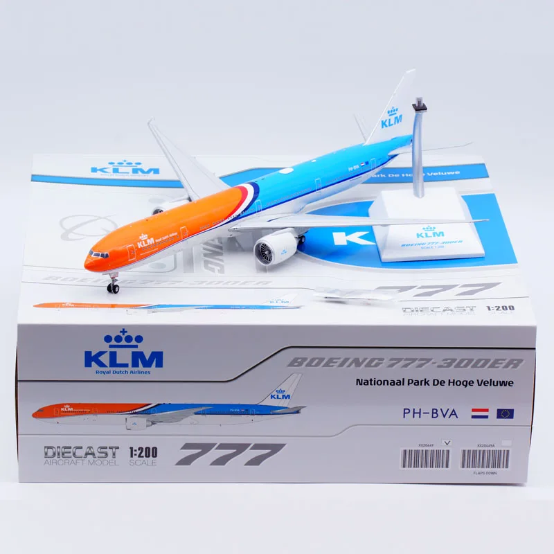 XX20449 Alloy Collectible Plane Gift JC Wings 1:200 KLM Royal Dutch Airlines Boeing B777-300ER Diecast Aircraft Jet Model PH-BVA