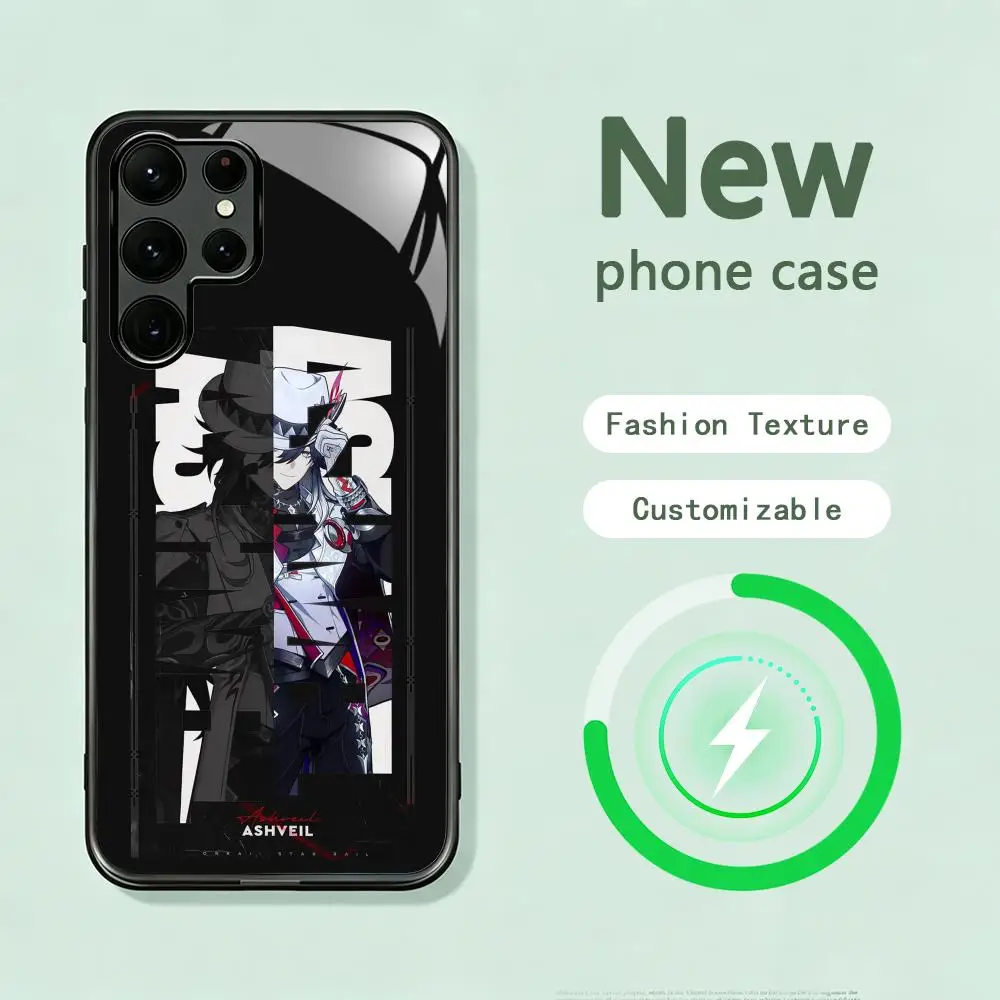 Anime A-Ashveil Phone Case For Samsung S26 S25 S24 S23 S22 S21 S20 Plus Ultra Note20 Glass Magnetic Case