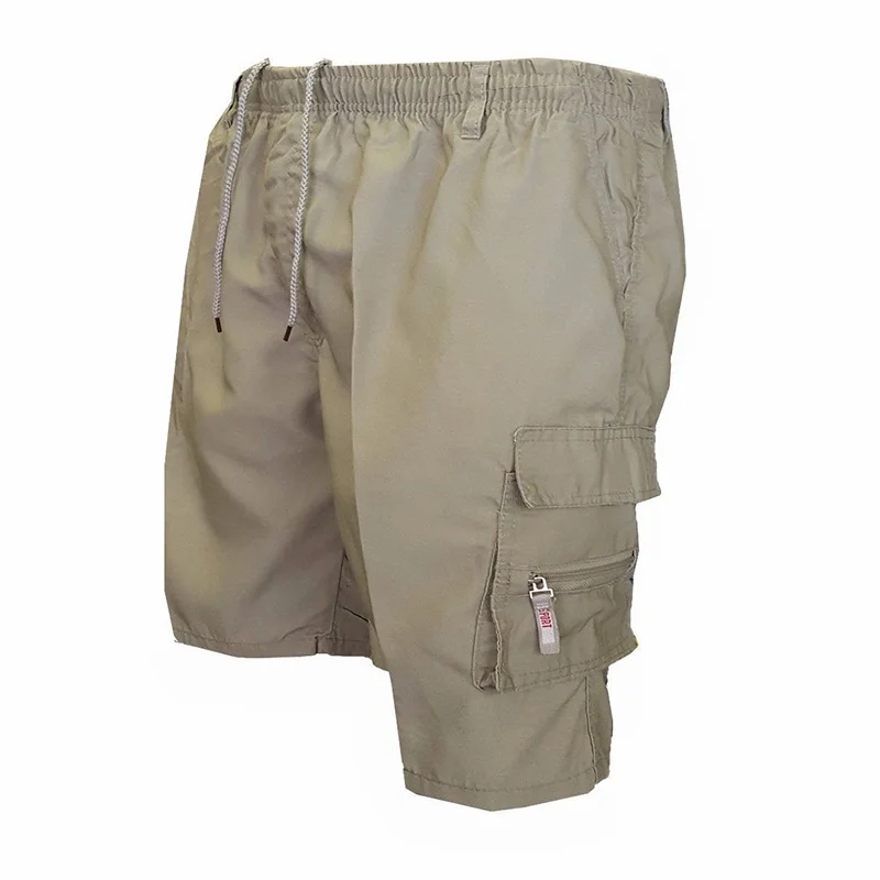 Pantalones cortos militares a la moda para hombre, pantalones tácticos informales con Bolsillo grande, pantalones deportivos, pantalones Cargo de paneles, talla grande