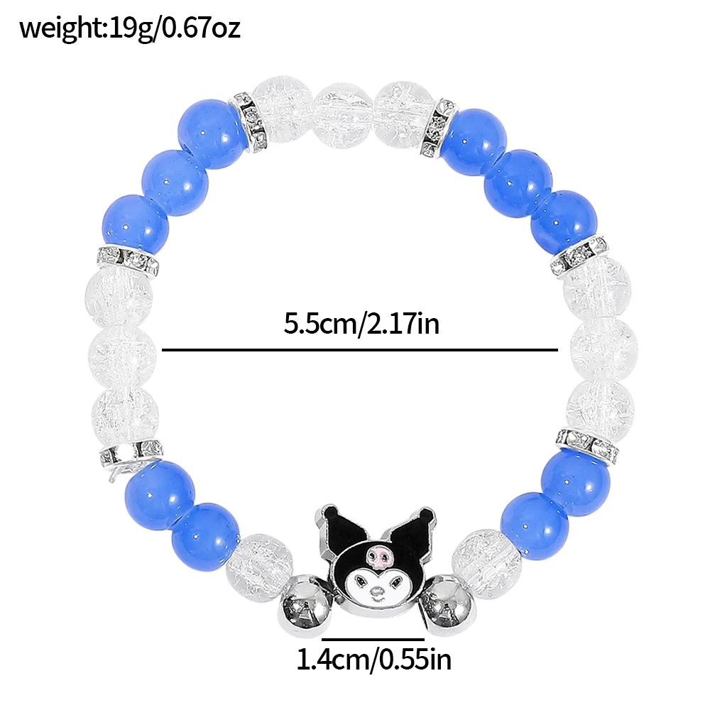 Cute Girl Sanrio Black Kuromi Bracelet Pendant Detachable DIY Bracelet Cosplay Props Ladies Gift