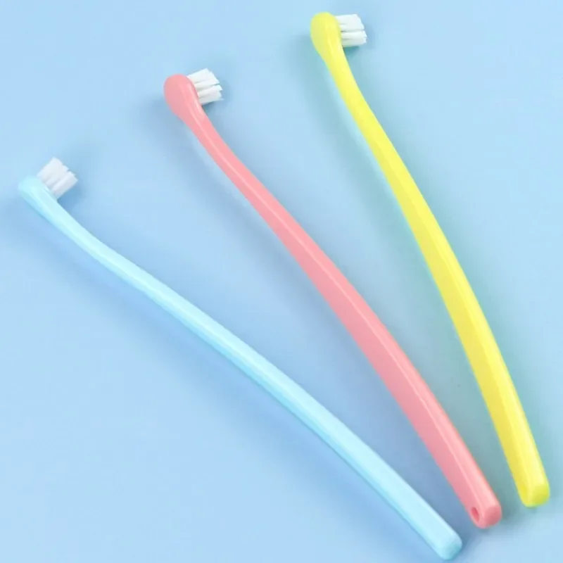 Dog Toothbrush Small Head Pet Toothbrush Oral Care Round Head Dog Teeth Cleaning Soft Hair Cat Toothbrushes Pet Accessories