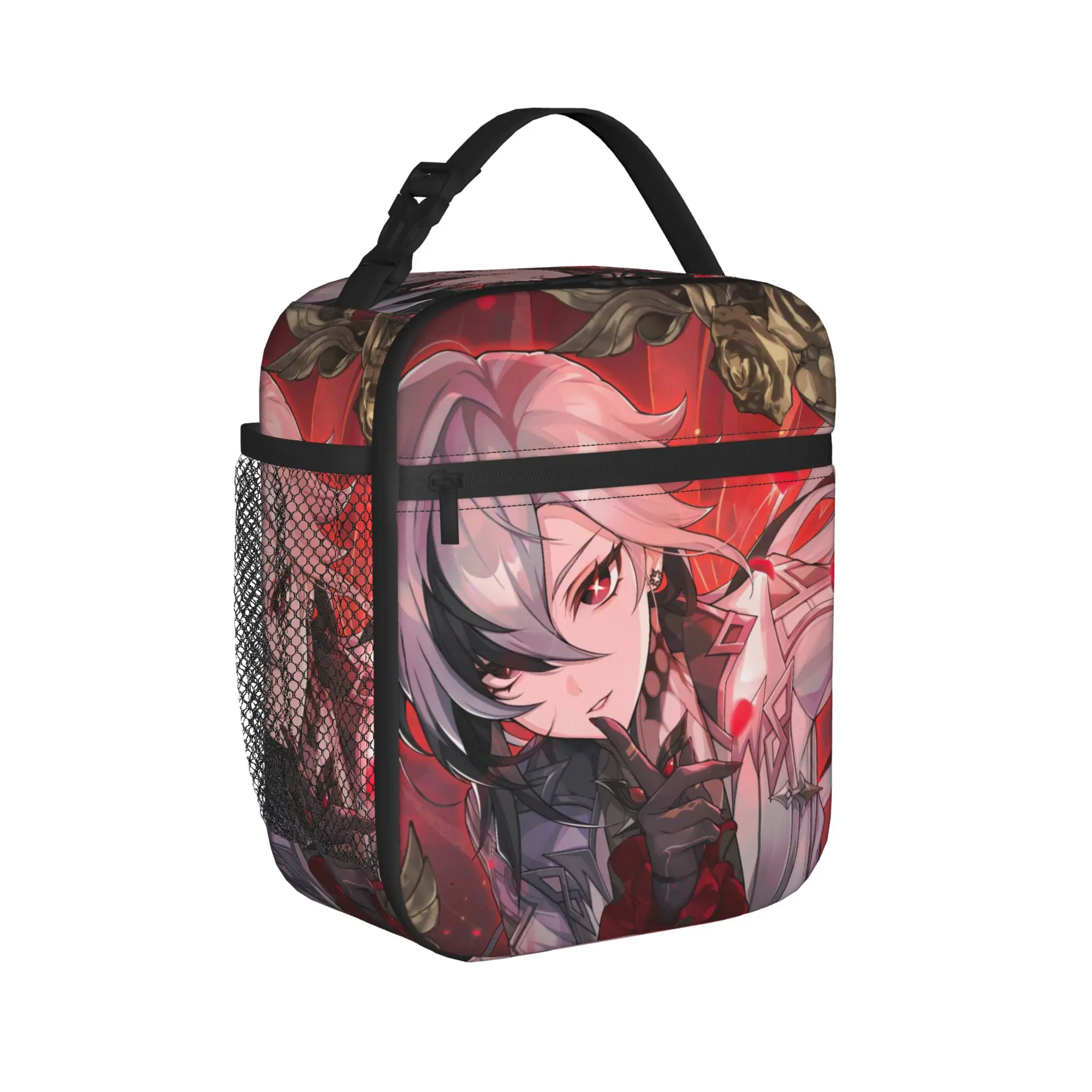 Genshin Impact Lunch Bag  Travel Lunch Box For Men Casual Graphic Design Thermal Tote Handbags Oxford Portable Cooler Bag