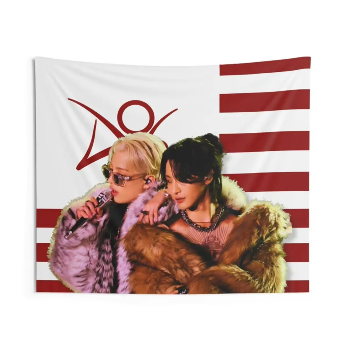 A-ATEEZ M-Matz Hongjoong Seonghwa Flag Banner, Kpop Ship Ao3 Fan Wall Hanging for Bedroom Dorm Room Decor Gift