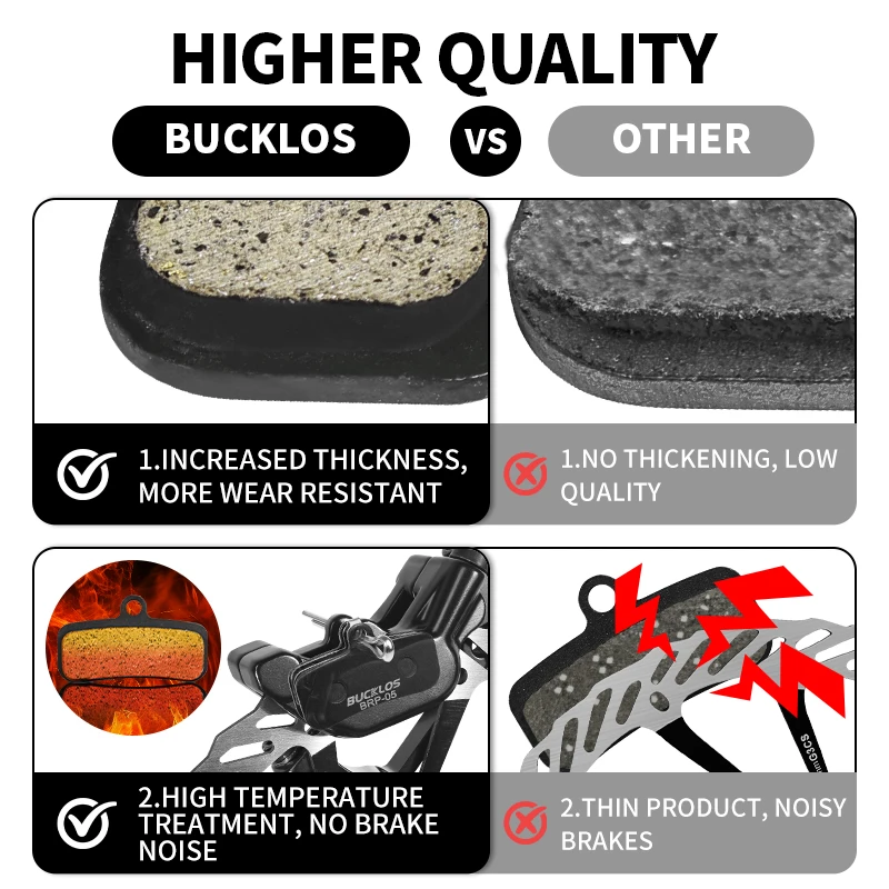 BUCKLOS الراتنج دراجة الفرامل منصات ل SHIMANO N03A H03A D03S الطريق الجبلية الدراجة الصحن الهيدروليكي وسادة مقاومة للاهتراء الجبلية مكبح قرصي الوسادة #6