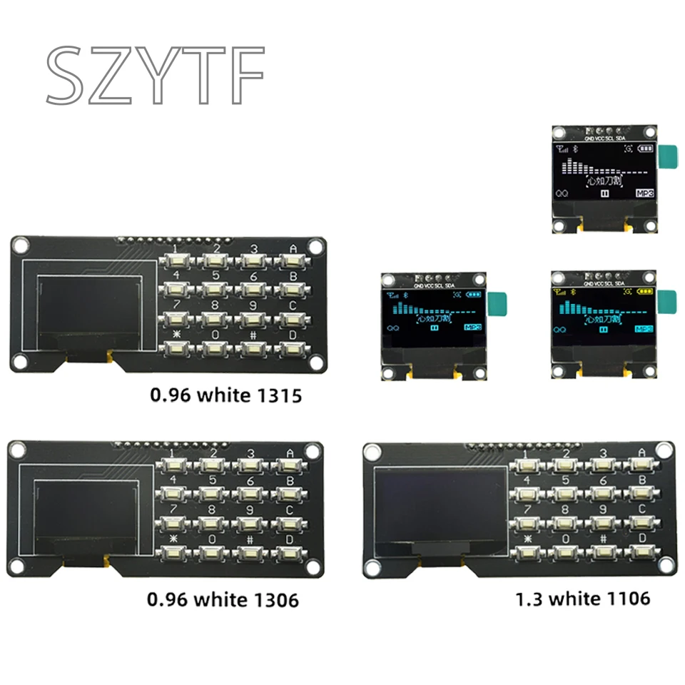 0.96" 128X64 Oled D…
