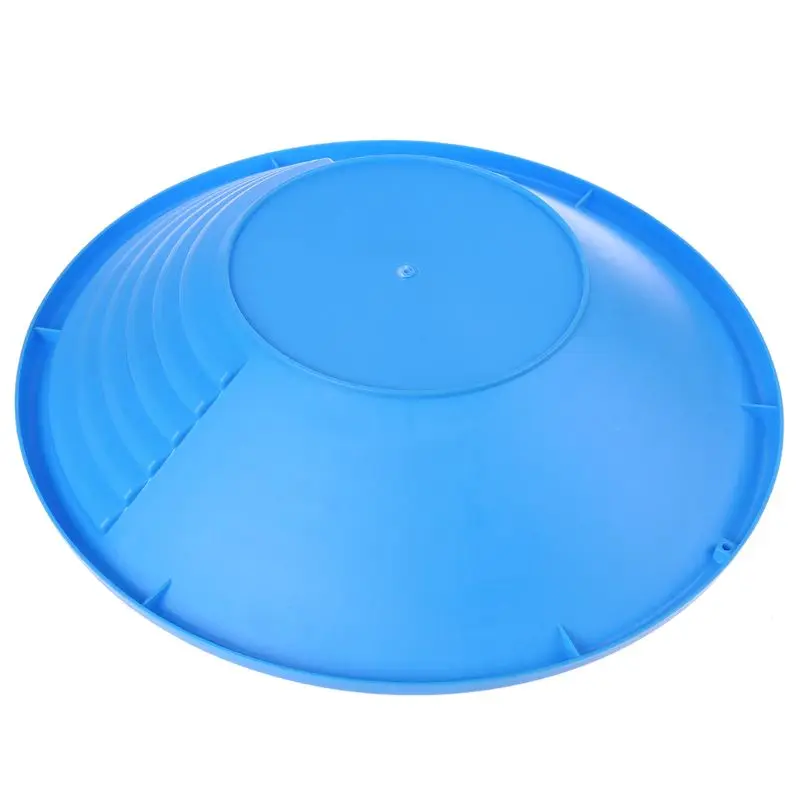 Gold Pan Panning Bowl Duel Riffles Mining Plastic Pan Gold Washing Bowl Rushing Sifting Classifying Gold Tool Blue