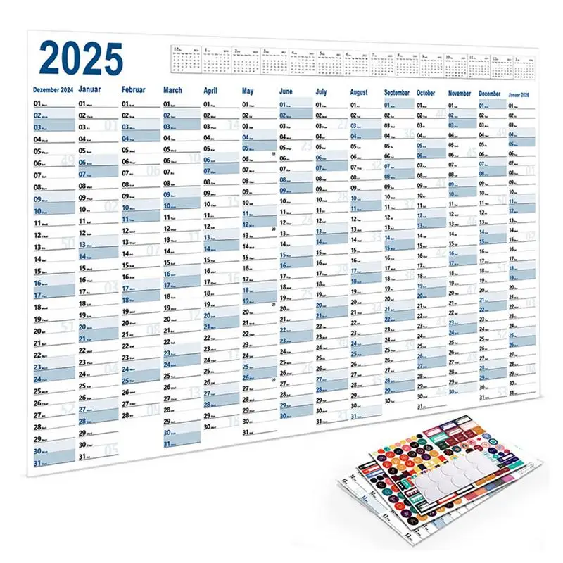 2025 Calendar Planner Sheet Large Wall Calendar Kawaii To Do List Planner Target List Schedule Organizer Office Supplies