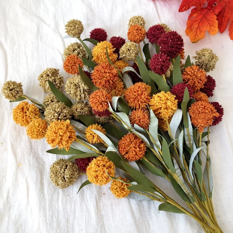 42cm Daisy Dried Flower ArtificialFlower Head Home Decoration Garden Ornament Wedding Decor Outdoor Autumn Flower Stem Accessory - view 2