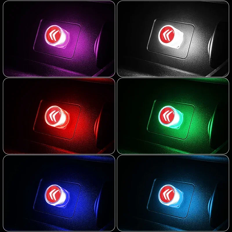 تصفيف السيارة USB مصباح لتهيئة الجو المحمولة سيارة صغيرة LED مصباح لسيتروين C1 C3 C4 جراند بيكاسو C4L C5 C6 C8 VTS Aircross
